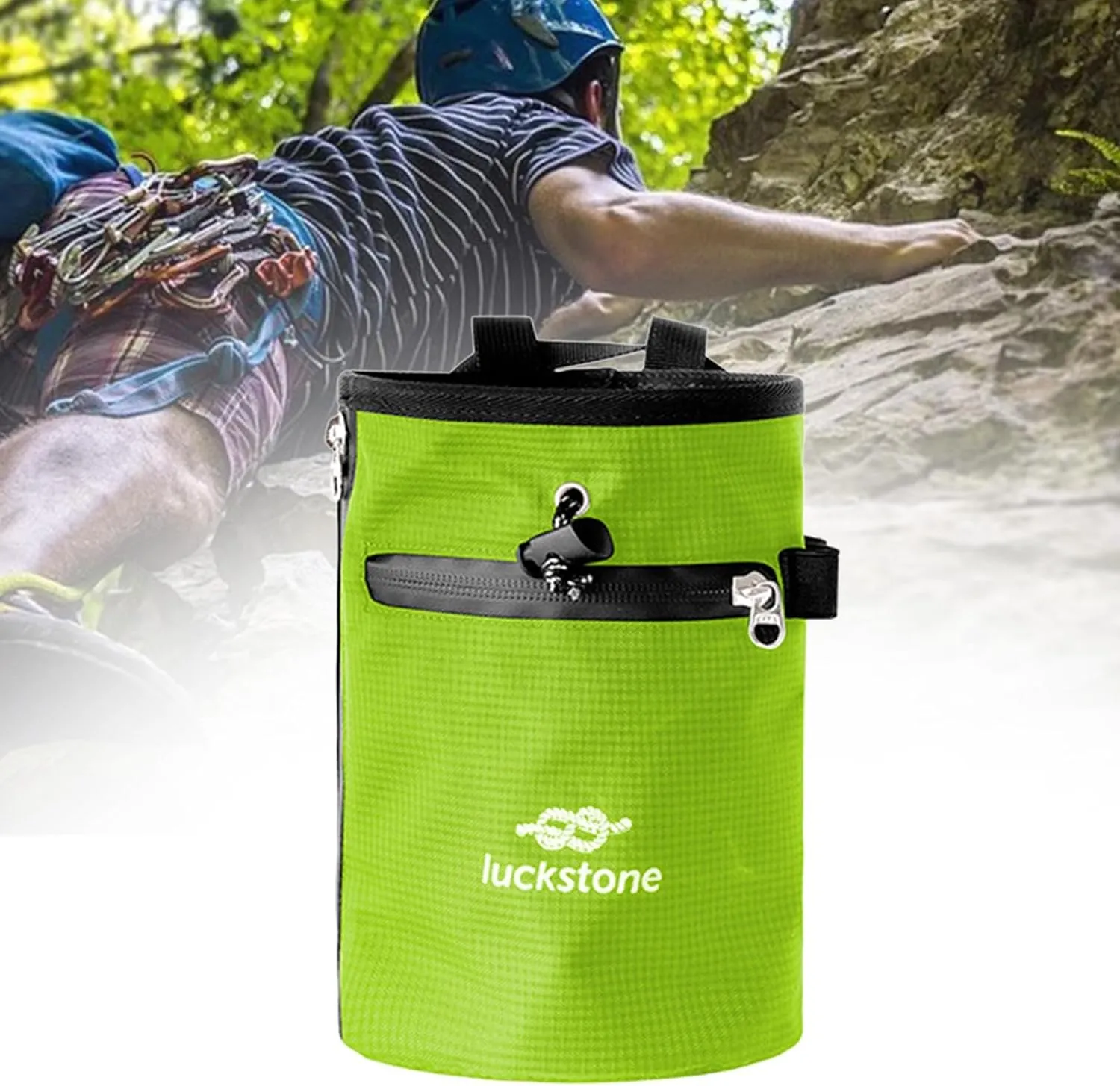 Chalk Bag Storage Pouch Drawstring Closure Practical Chalk Carrier Bag Waist Belt for Pole Dancing Weightlifting Gym Sports
