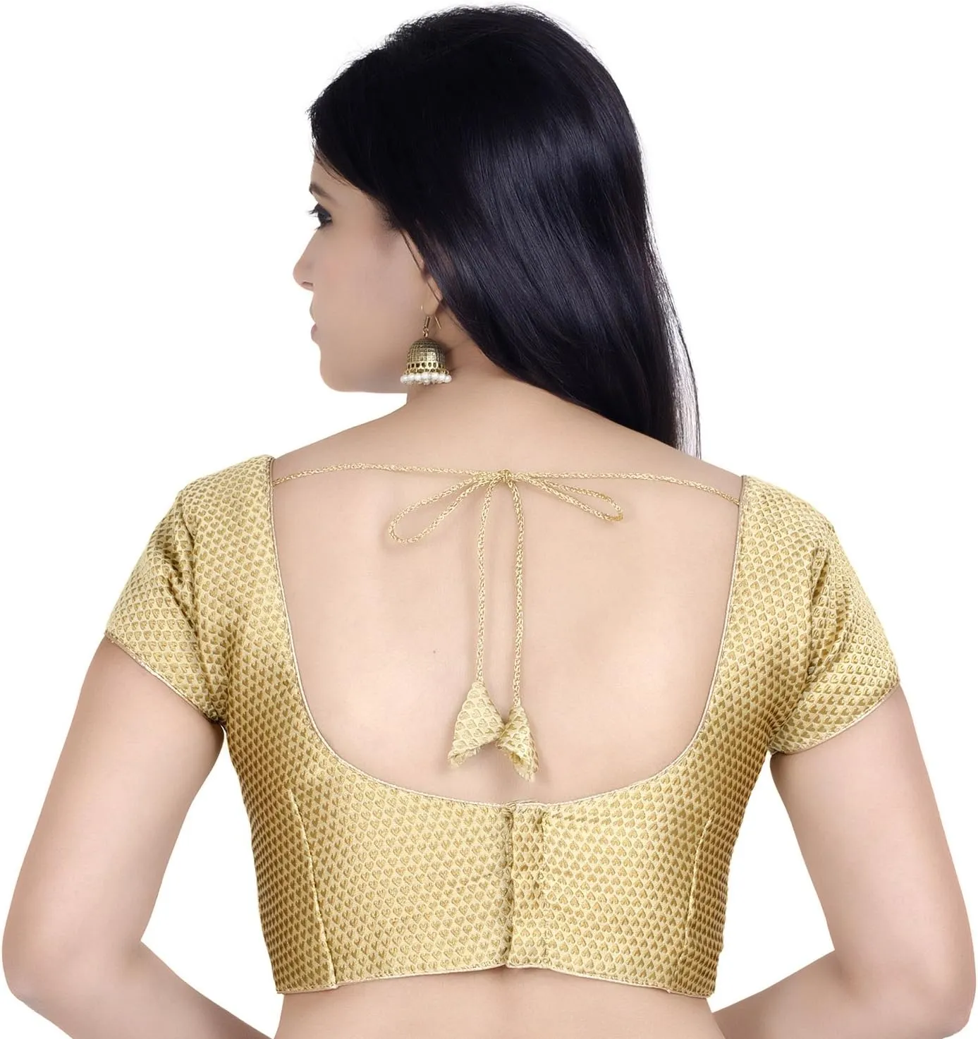 Chandrakala Brocade Banarasi Blouses for Women Sarees,Readymade (B106)