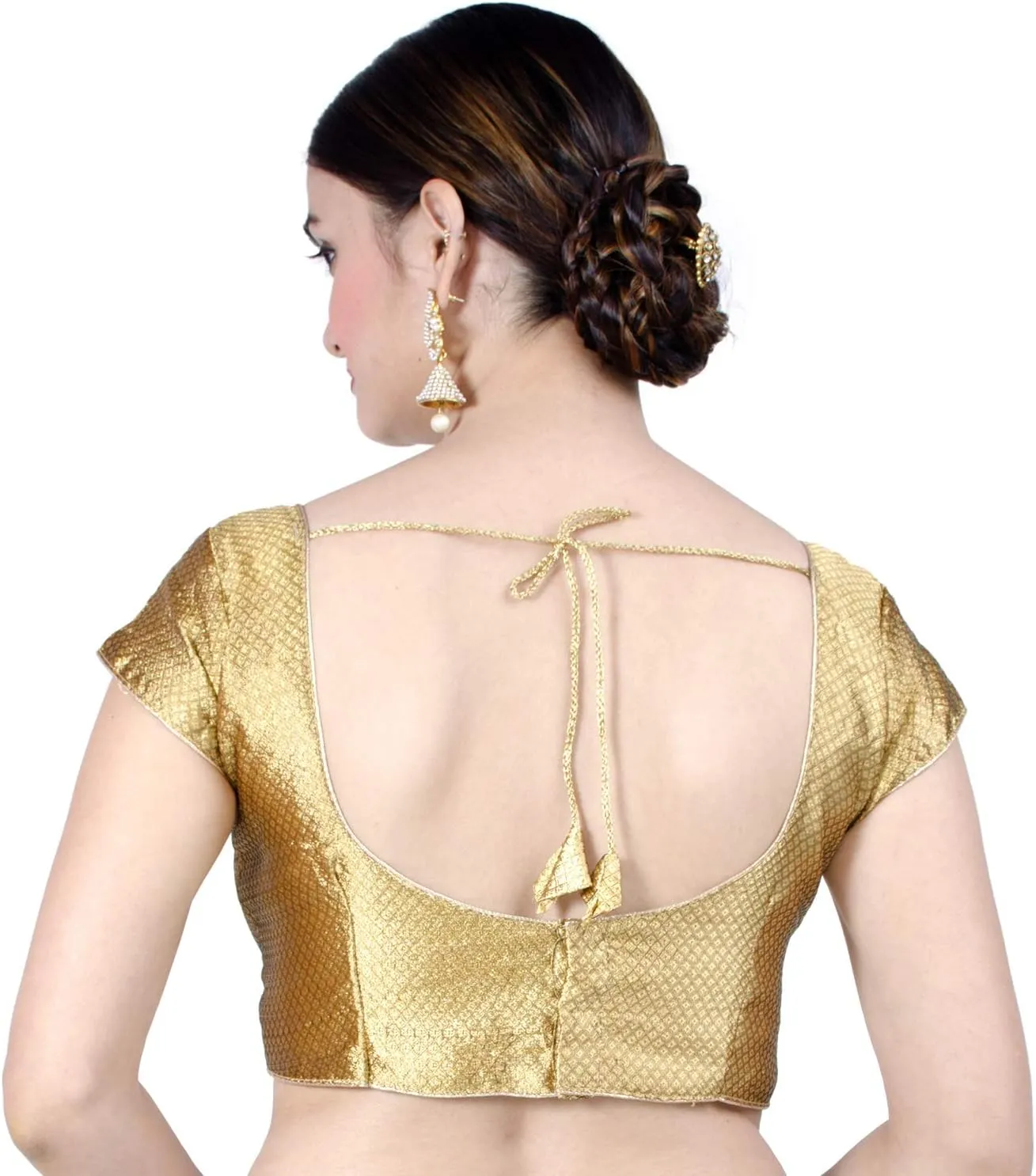 Chandrakala Brocade Banarasi Blouses for Women Sarees,Readymade (B106)