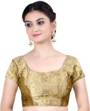 Chandrakala Brocade Banarasi Blouses for Women Sarees,Readymade (B106)