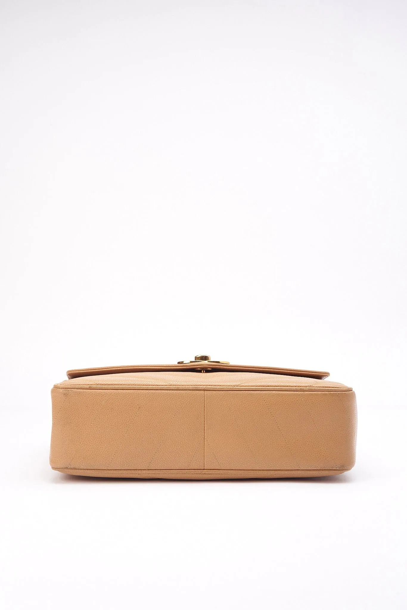 Chanel Jumbo Classic Flap Bag in Caviar Beige Leather