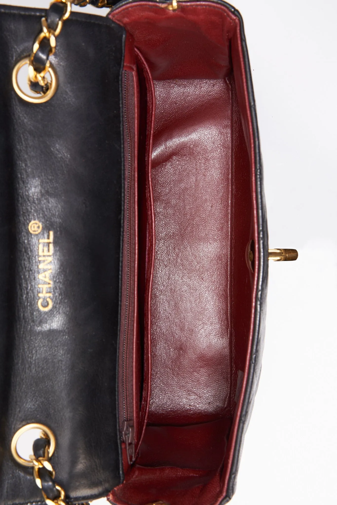 Chanel Vintage Black Single Flap with 24k gold plated hardware
