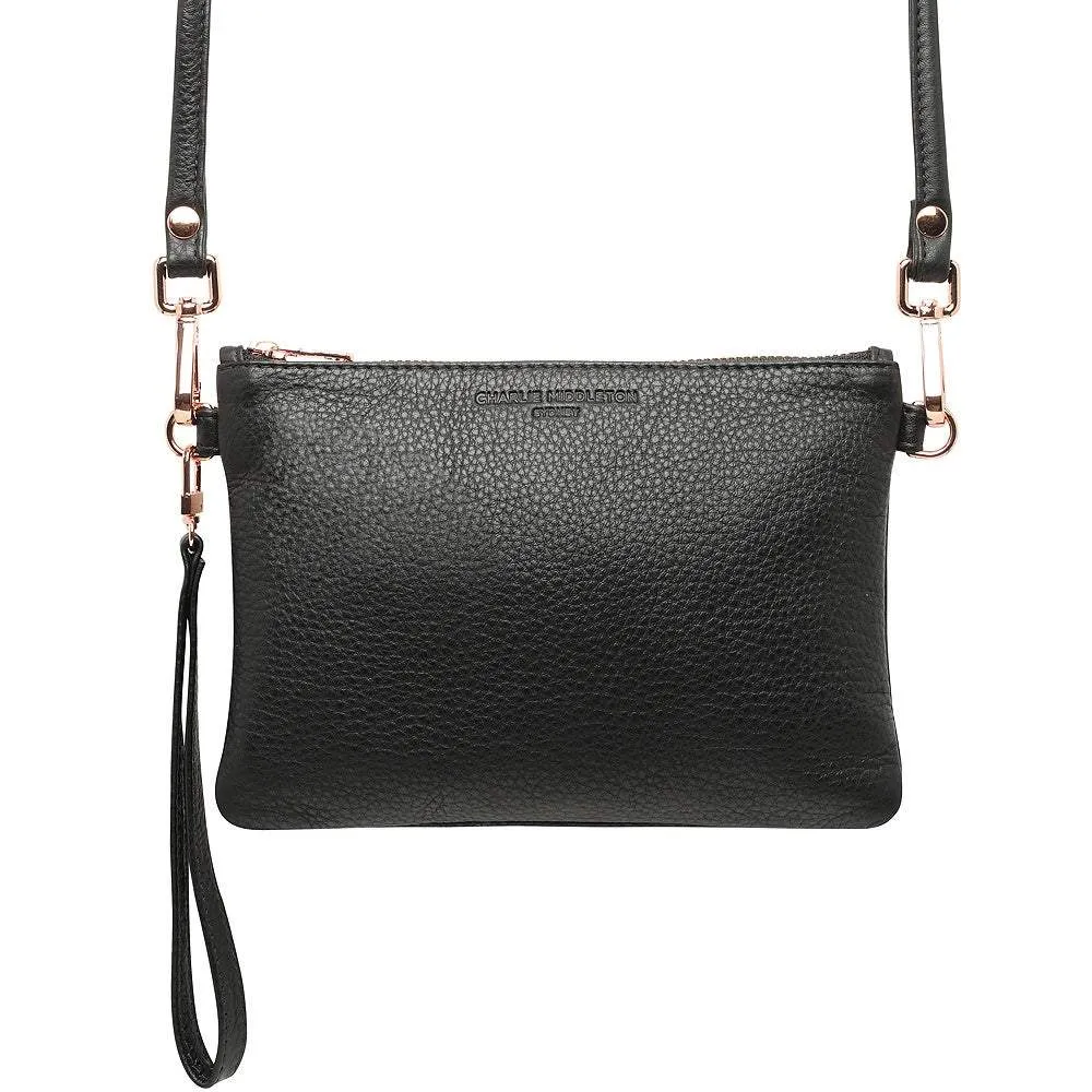 CHARLIE MIDDLETON  Black Nappa Essentials Clutch