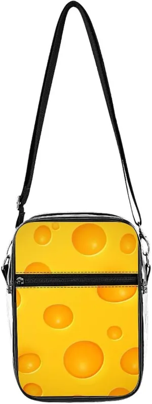 Cheese Hole Clear Purse Stadium Crossbody Bags with Adjustable and Removable Strap Shoulder Handbags