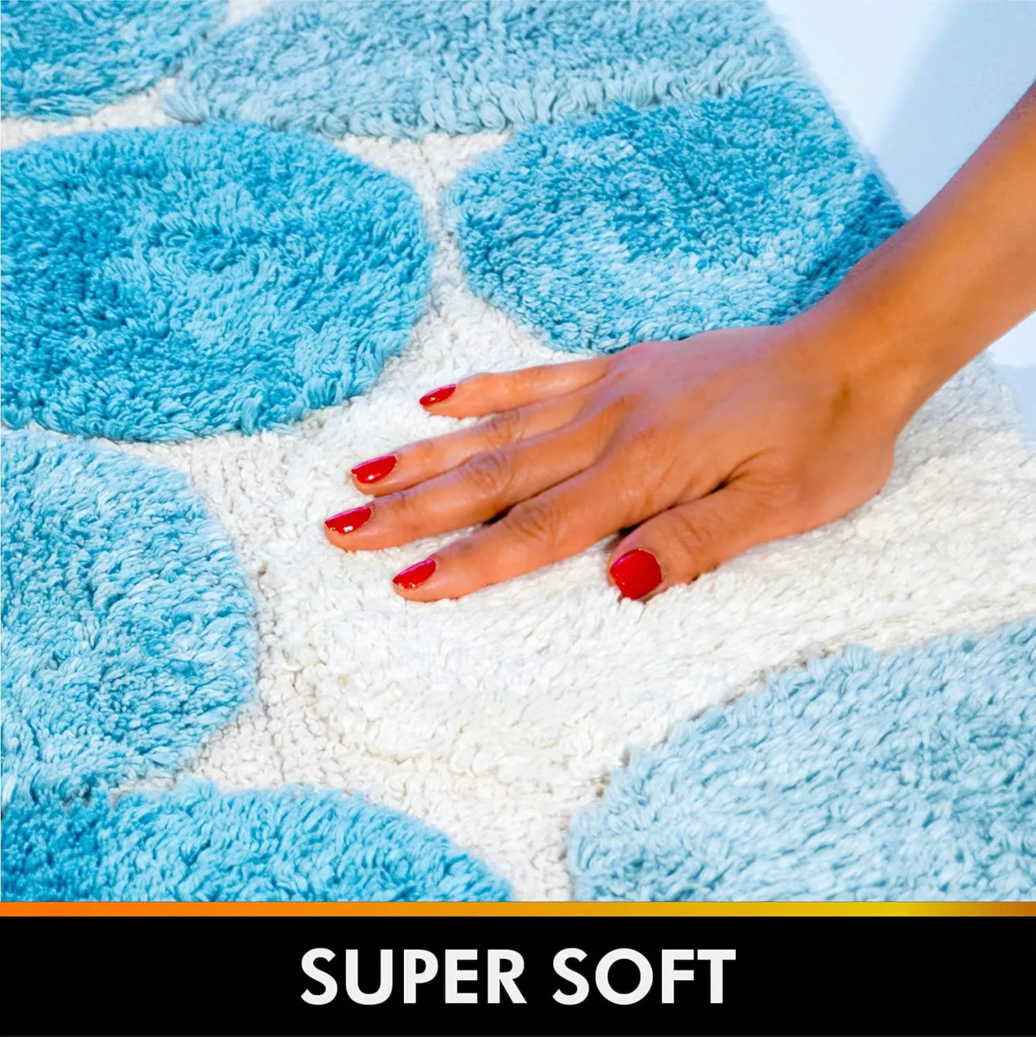 Chesapeake Aquamarine Bath Runner, 24 x 60