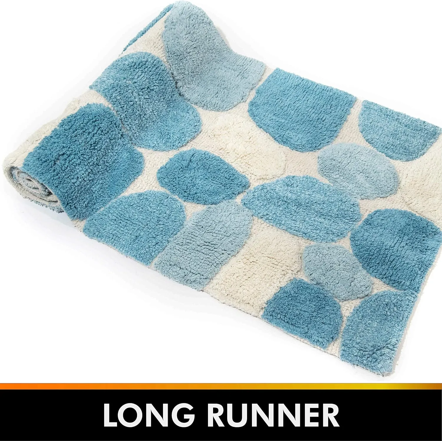 Chesapeake Aquamarine Bath Runner, 24 x 60
