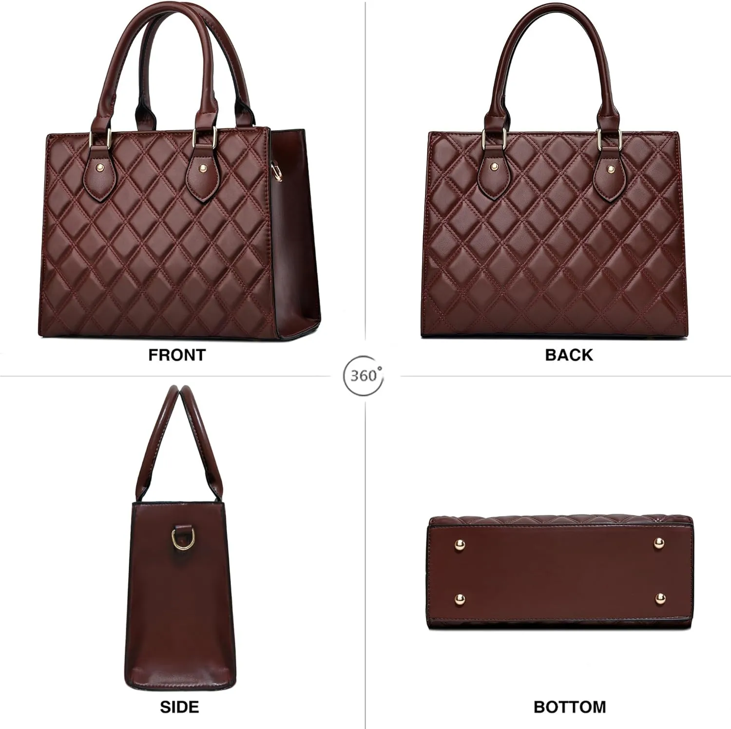 CHICAROUSAL Crossbody Purses and Handbags for Women PU Leather Tote Top Handle Satchel Shoulder Bags