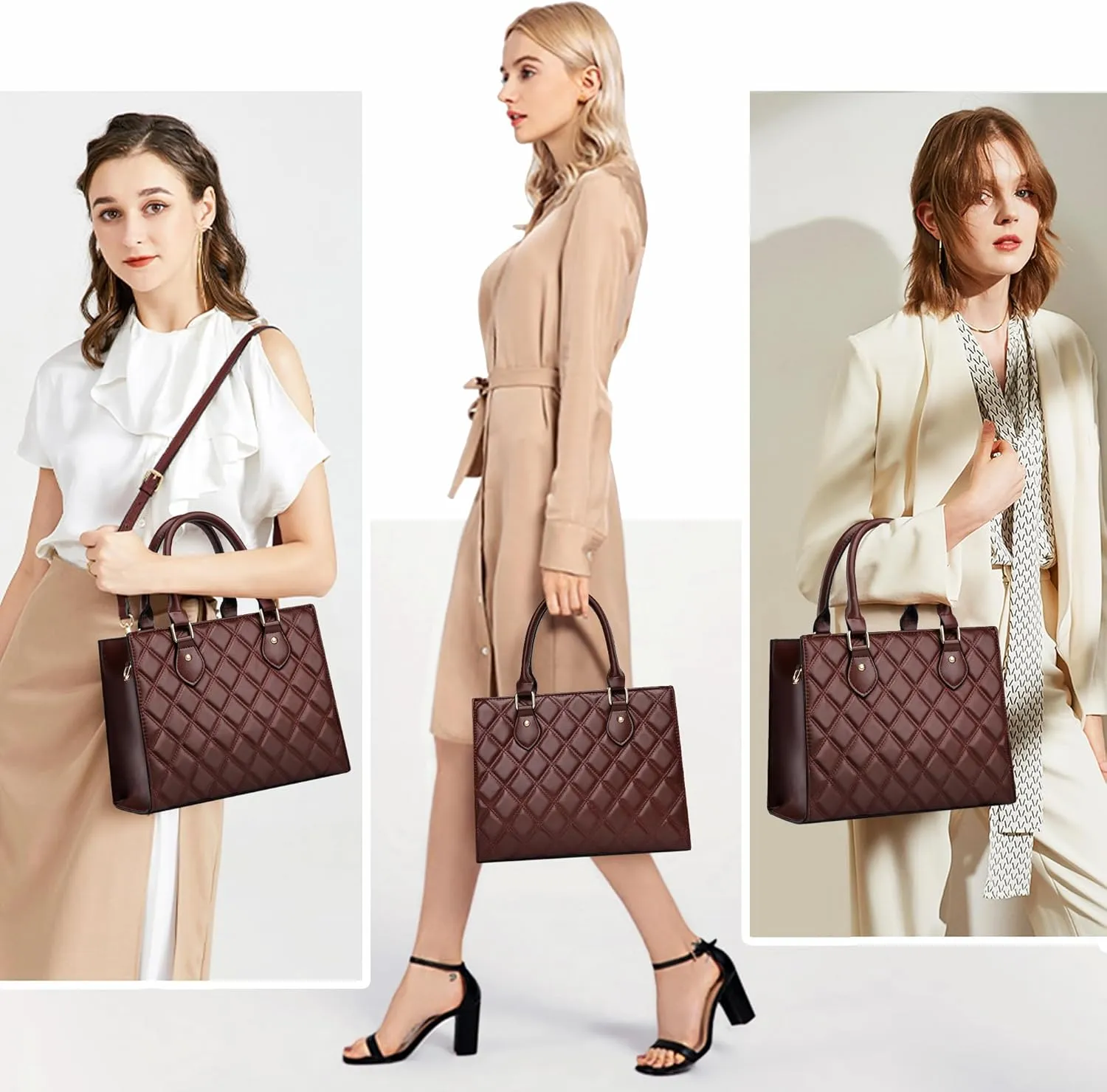 CHICAROUSAL Crossbody Purses and Handbags for Women PU Leather Tote Top Handle Satchel Shoulder Bags