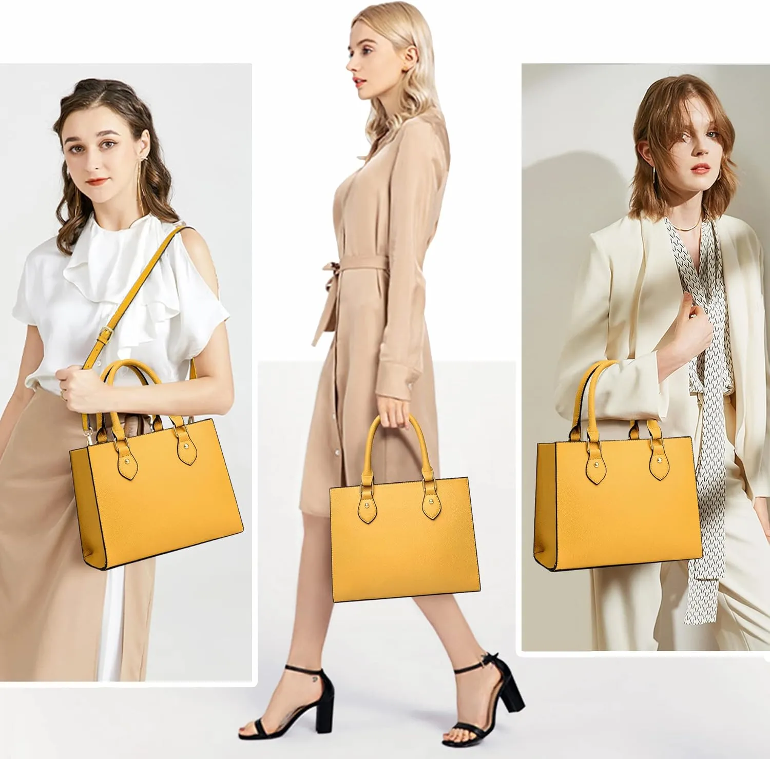 CHICAROUSAL Crossbody Purses and Handbags for Women PU Leather Tote Top Handle Satchel Shoulder Bags