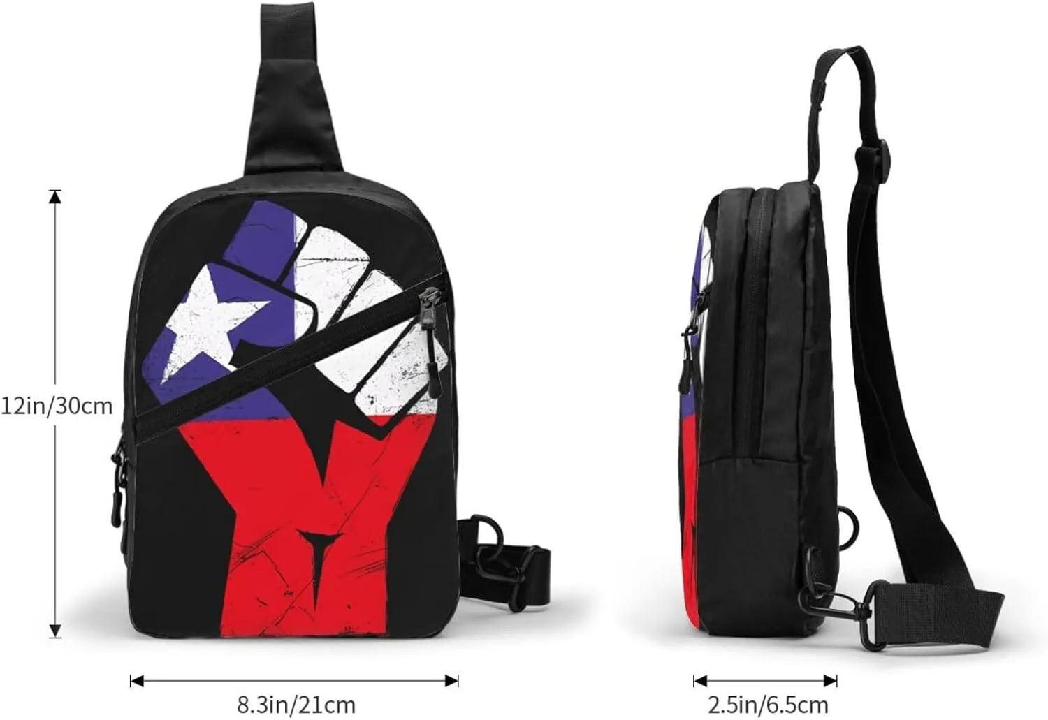 Chile Flag Chilean Strong Crossbody Bag Portable Sling Bags Foldable Chest Daypack Reusable Sports Shoulder Backpack Diagonally Casual Rucksack Travel Bag