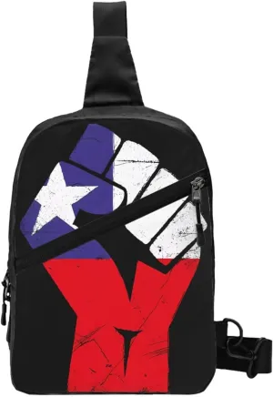 Chile Flag Chilean Strong Crossbody Bag Portable Sling Bags Foldable Chest Daypack Reusable Sports Shoulder Backpack Diagonally Casual Rucksack Travel Bag