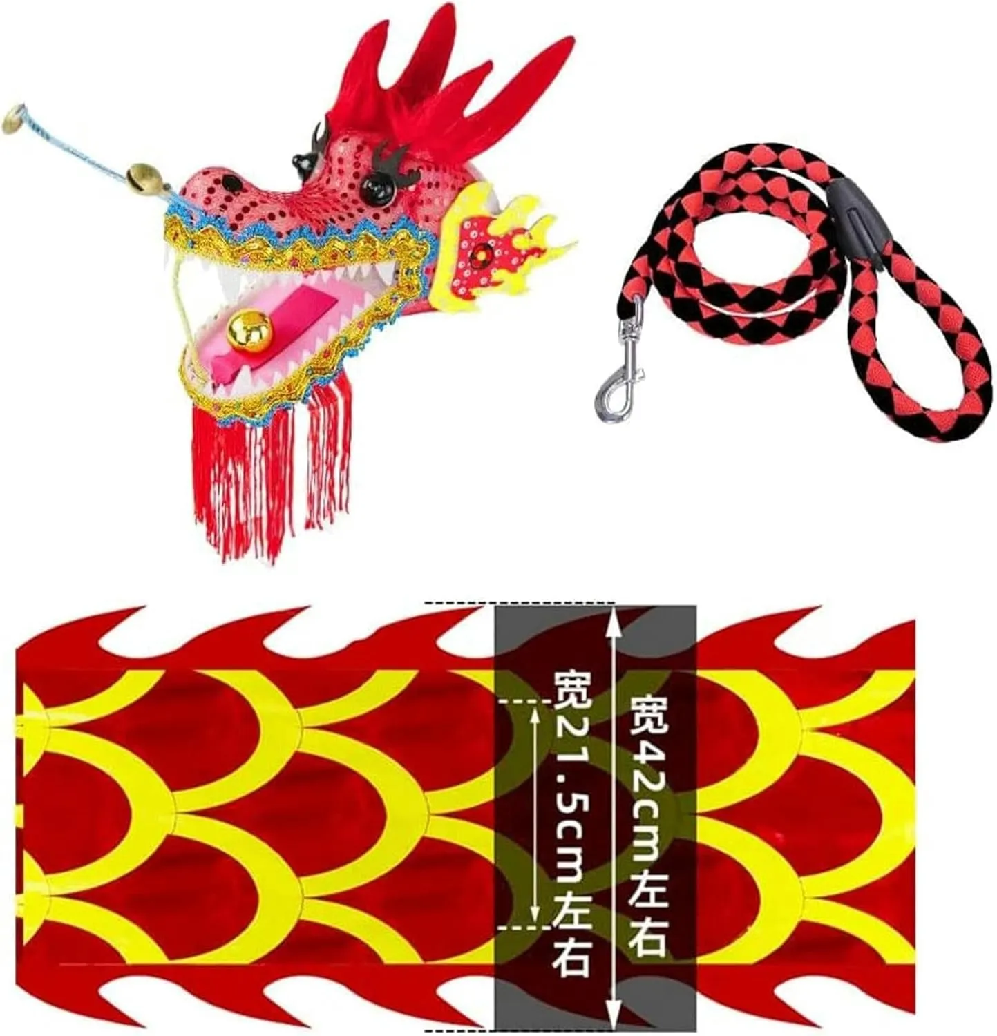 Chinese Dragon Dance 3m/5m Blue Scale Silk Dragon Outdoor Flinging Fitness Dragon Dance Wu Long 3D Dragon Ribbon Streamer Chinese Dragon Dance Interesting