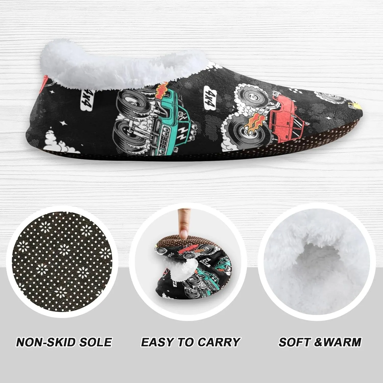 Christmas Boys Girls House Slippers Kids toddler Home Shoes Winter Indoor shoes XS