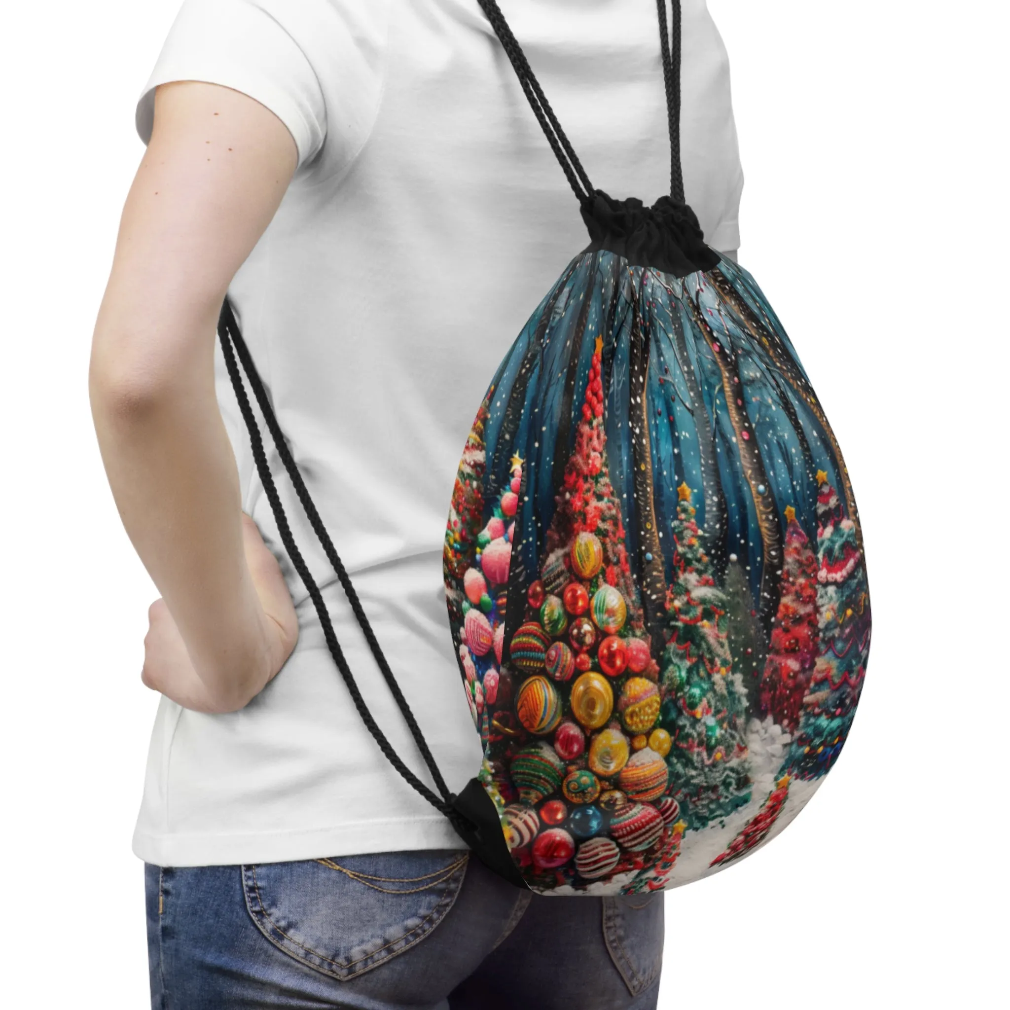 Christmas Tree 1 Drawstring Bag