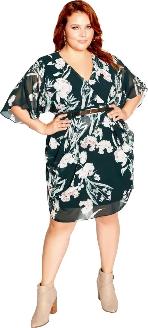 City Chic Women's Plus Size Dress - Color Wrap Print