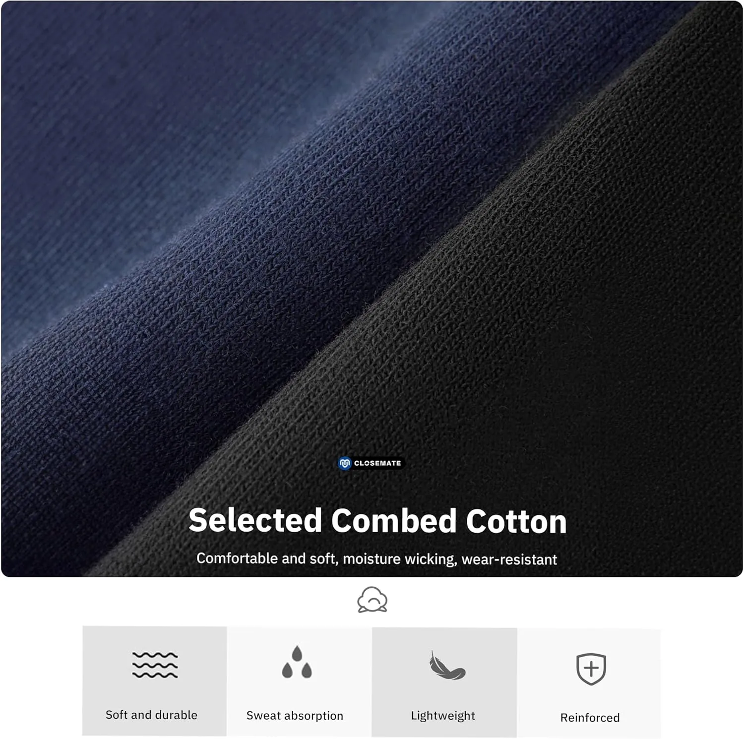 CLOSEMATE Mens Classic Solid & Patterned Dress Crew Socks - Combed Cotton and Soft 6 Pairs