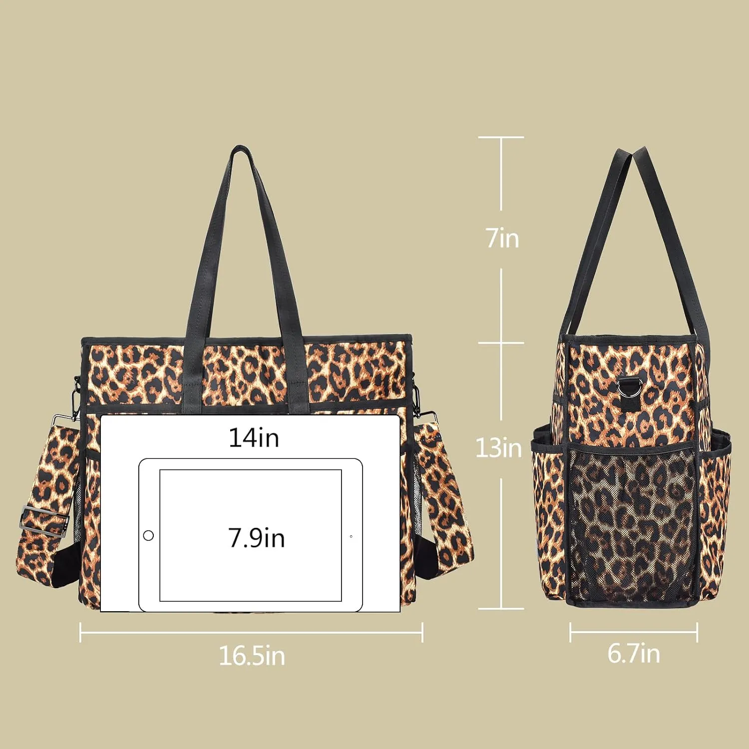 CLOUDMUSIC Large Tote Bag For Women Travel Nurse Teacher Work Waterpoof With Zipper Utility Everything Bags