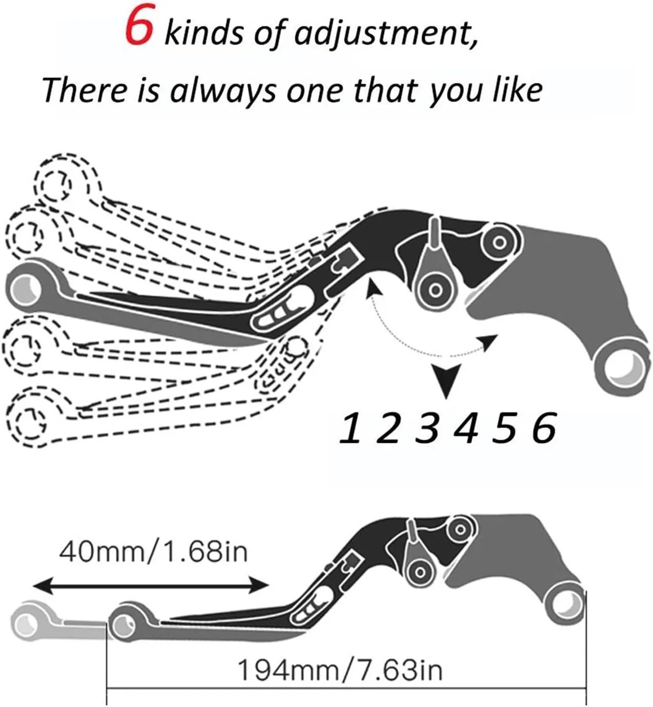 Clutch for CBF1000 CBF 1000 A CBF1000A 2010-2013 2012 2011 Motorcycle Adjustable Brake Clutch Levers Handlebar Handle Hand Grips Brake Handle(BlackBlue Blue)