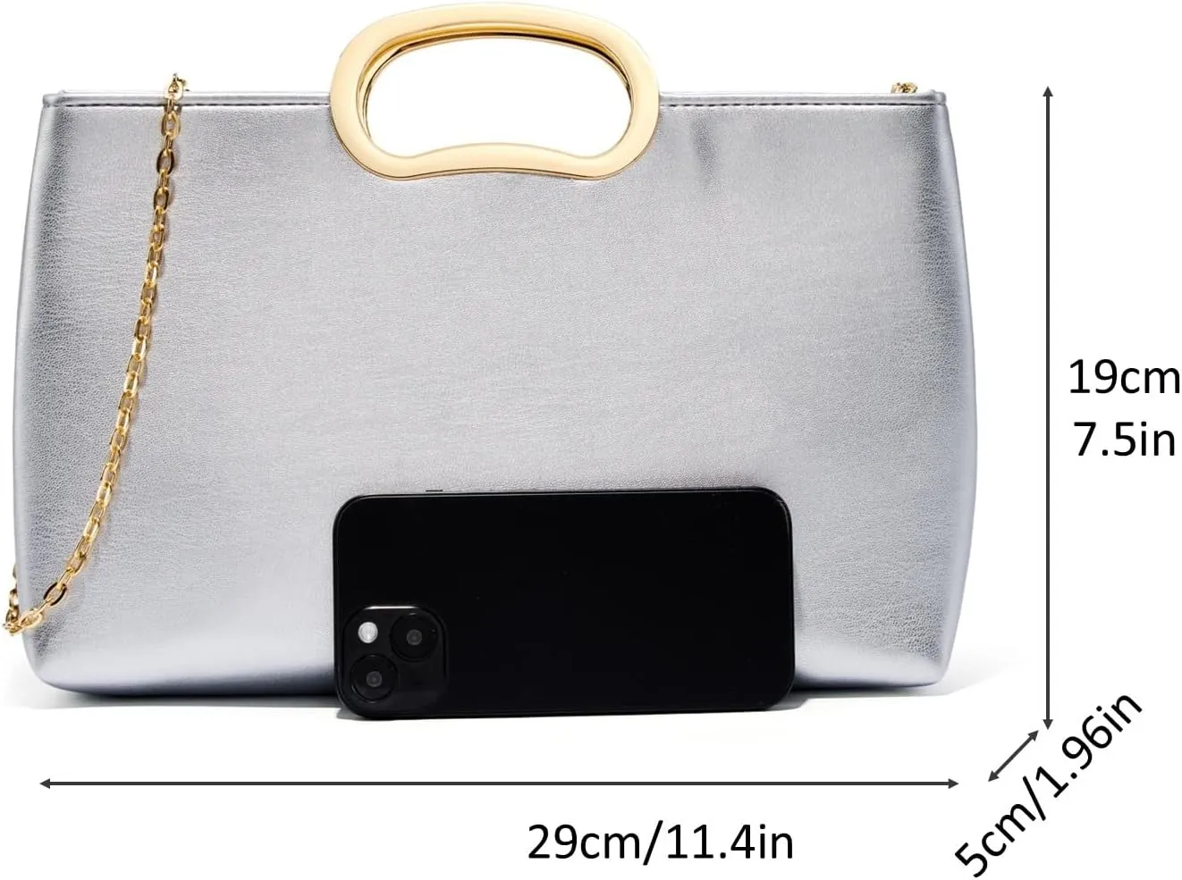 Clutch Purses for Women Cut Out Handle Clutch PU Leather Evening Bag Elegant Purse for Women Formal Wedding Party