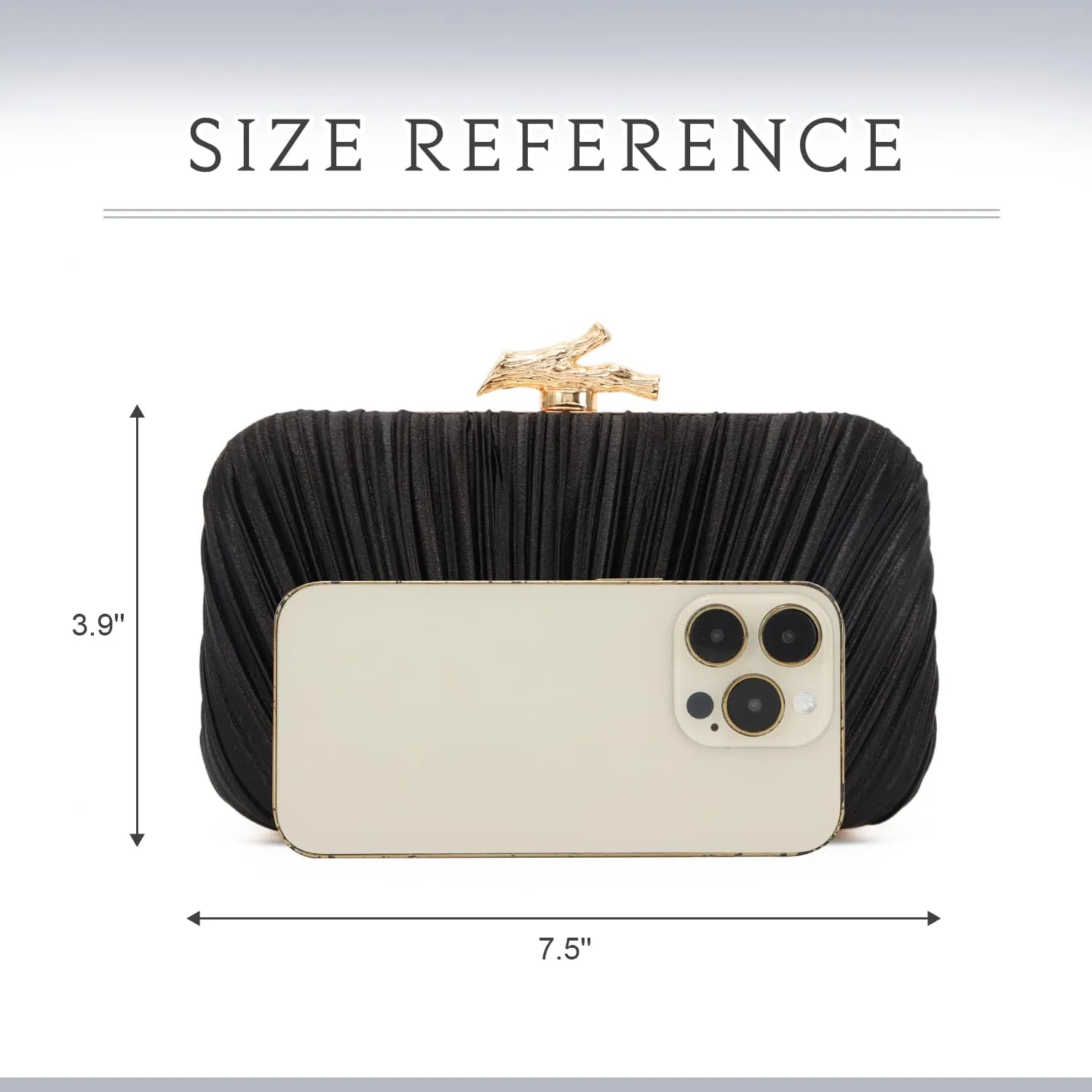Clutch Purses for Women Evening Bag Pleated Clutch Bag with Chain for Wedding Party
