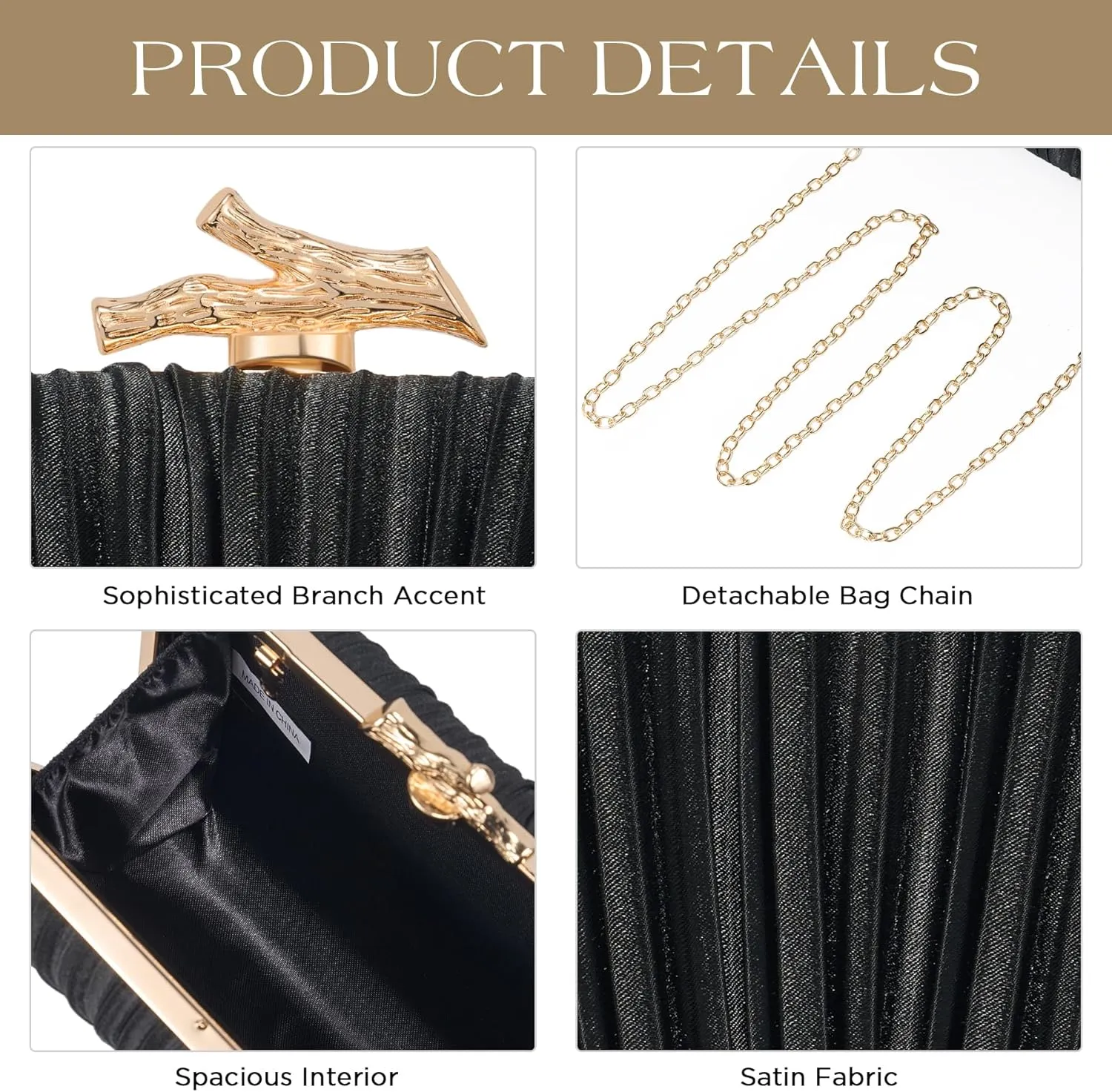 Clutch Purses for Women Evening/Wedding Chic Woven Bag Formal PU Leather Purse Designer Handbags for Women