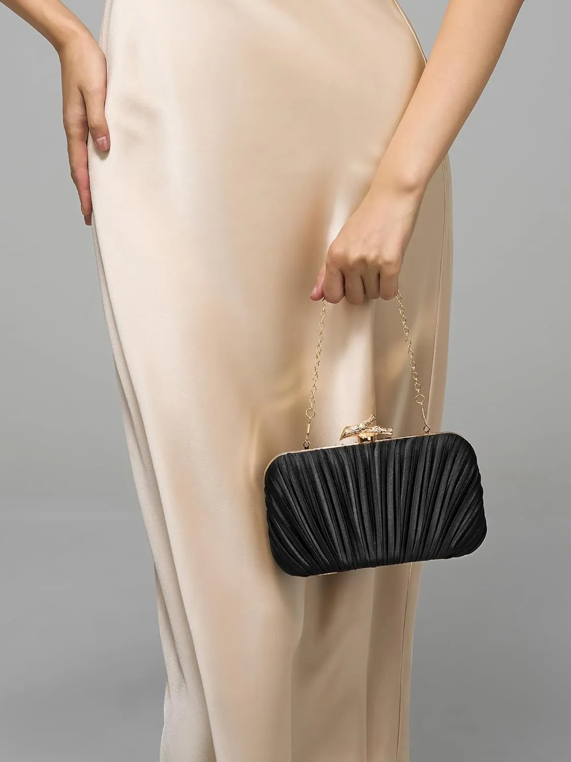 Clutch Purses for Women Evening/Wedding Chic Woven Bag Formal PU Leather Purse Designer Handbags for Women