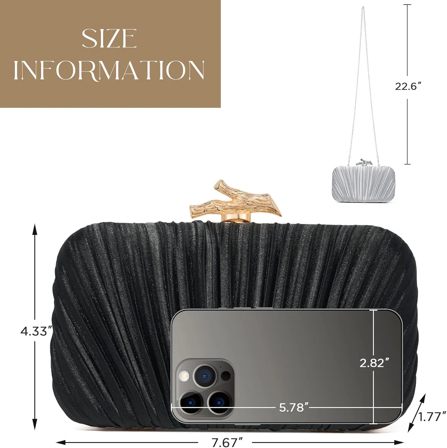 Clutch Purses for Women Evening/Wedding Chic Woven Bag Formal PU Leather Purse Designer Handbags for Women
