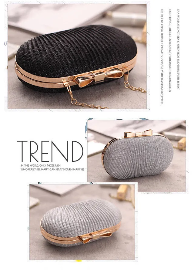 CM-BGF090108 Women Elegant Bowknot Pleated Small Chic Bag (Available in 3 colors)