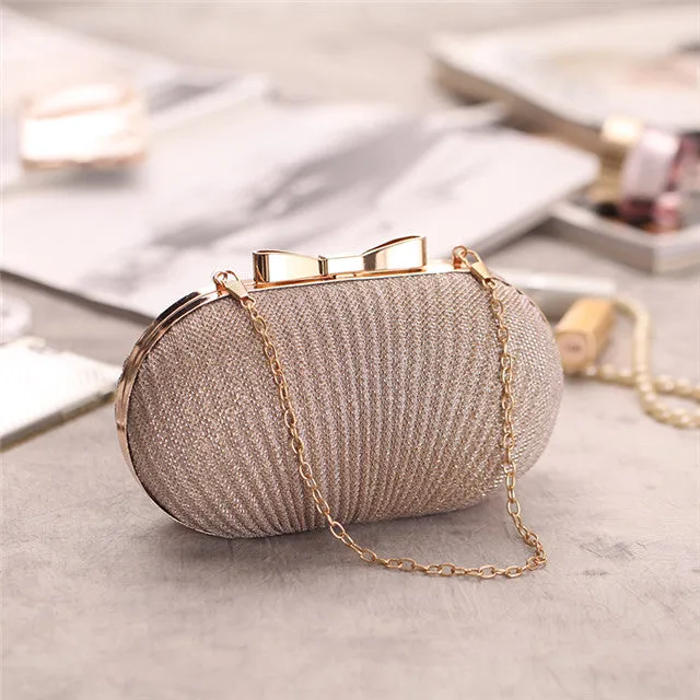 CM-BGF090108 Women Elegant Bowknot Pleated Small Chic Bag (Available in 3 colors)