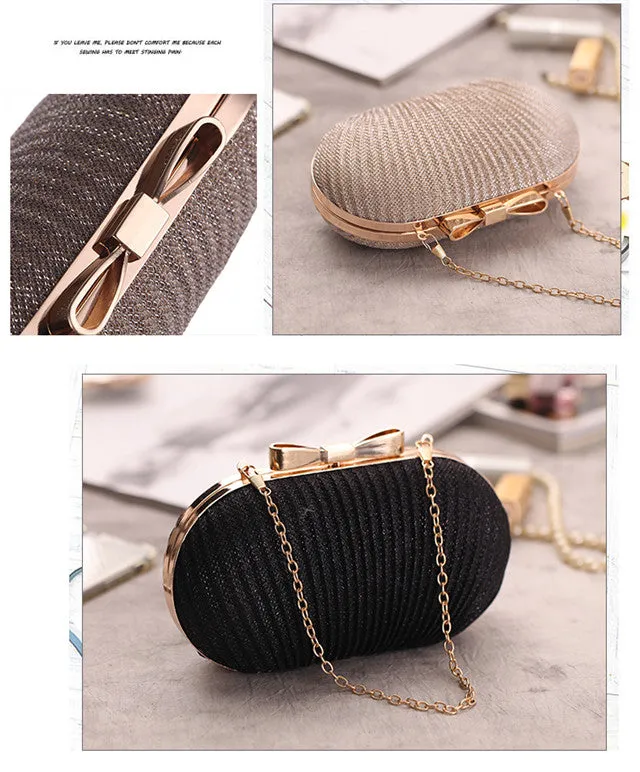 CM-BGF090108 Women Elegant Bowknot Pleated Small Chic Bag (Available in 3 colors)