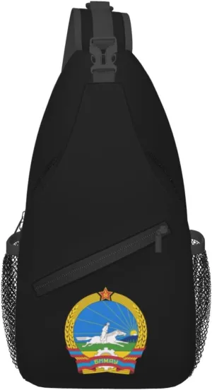 Coat of Arms of the People's Republic of Mongolia Crossbody Bags For Women Men Chest Backpack Gym Shoulder Bag Travel Outdoor Sports Casual Crossbody Bags
