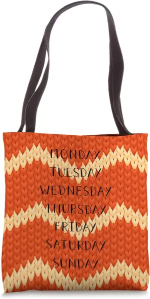 Colorful Days of the Week Pattern Tote Bag