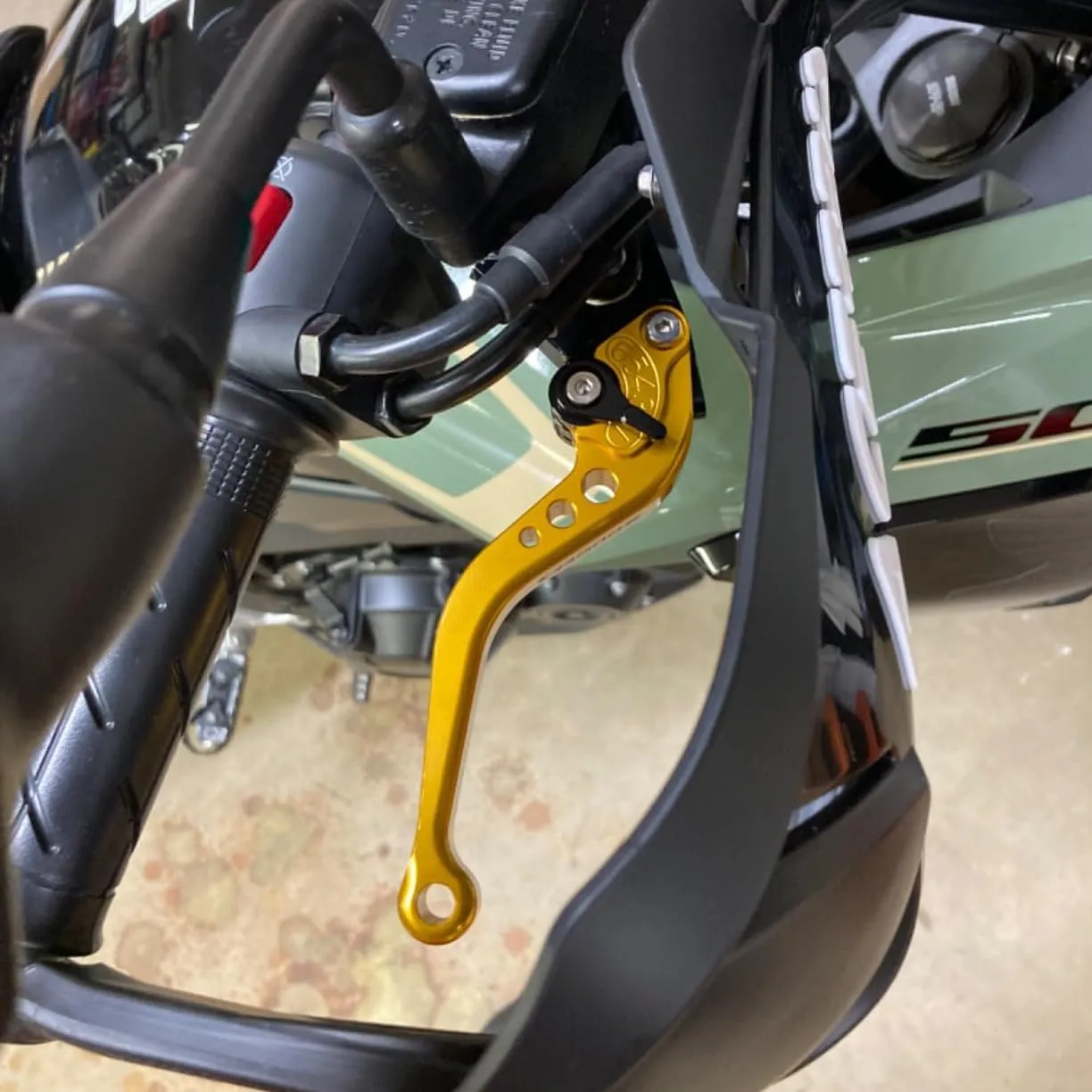 Compatible with CFMOTO Ibex 450 Ibex 800/ E/T/S Short Brake Lever Clutch Lever, CNC Aluminum Alloy Made (Gold)
