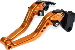 Compatible with CFMOTO Ibex 450 Ibex 800/ E/T/S Short Brake Lever Clutch Lever, CNC Aluminum Alloy Made (Orange)