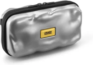 CRASH BAGGAGE Mini Icon Bag - Hardshell Travel Crossbody, Clutch & Sling Bag with Removable Shoulder Strap, Polycarbonate Case, Secure Interior Pocket - Silver