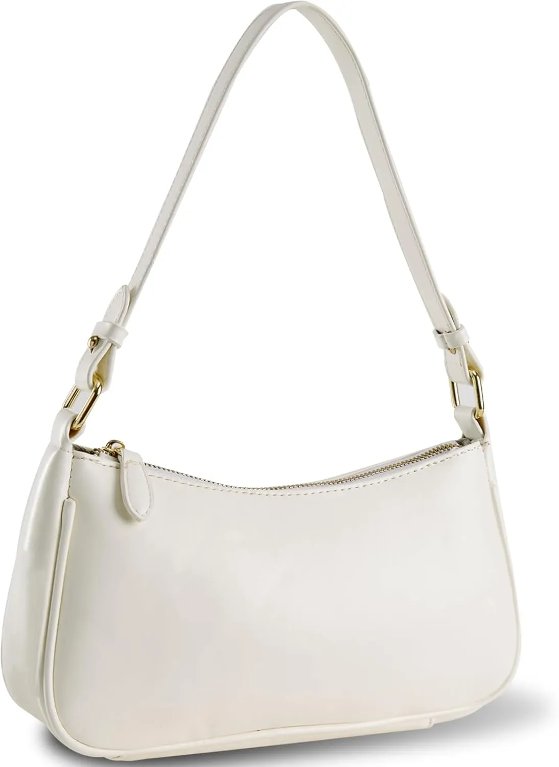 Crescent Shoulder Bag for Women Trendy Tote Handbag Purse Vegan Leather Clutch Handbag with 2 Removable Straps