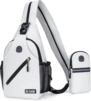 Cross Body Bags for Women & Men Waterproof Sling Backpack with Mini Phone Bag Personal Item Travel Bag Anti-Theft Daypack for Summer Travel Essentials Hiking