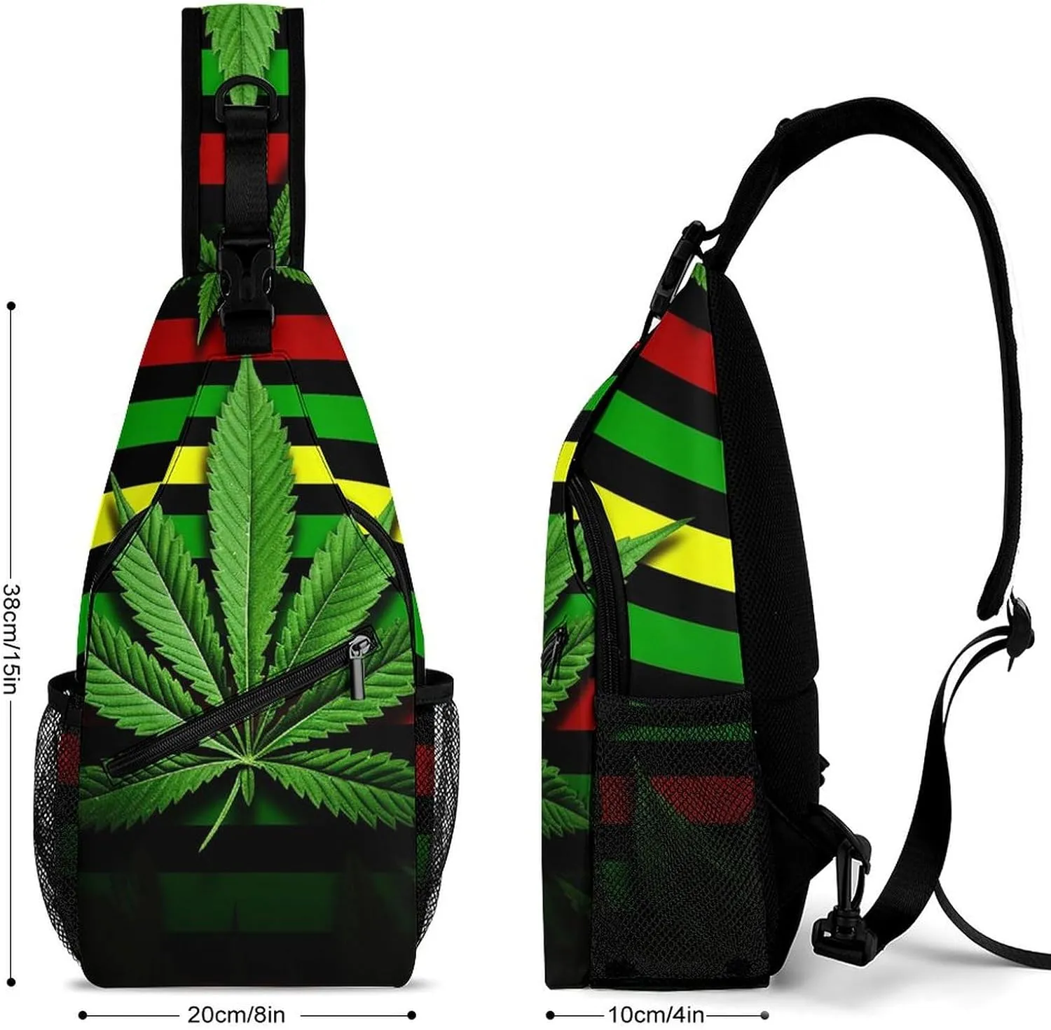 Crossbody Bag for Women Men Chest Bag Summer Parrot Pineapple Bird Sling Bag Crossbody Shoulder Bag Sling Backpack