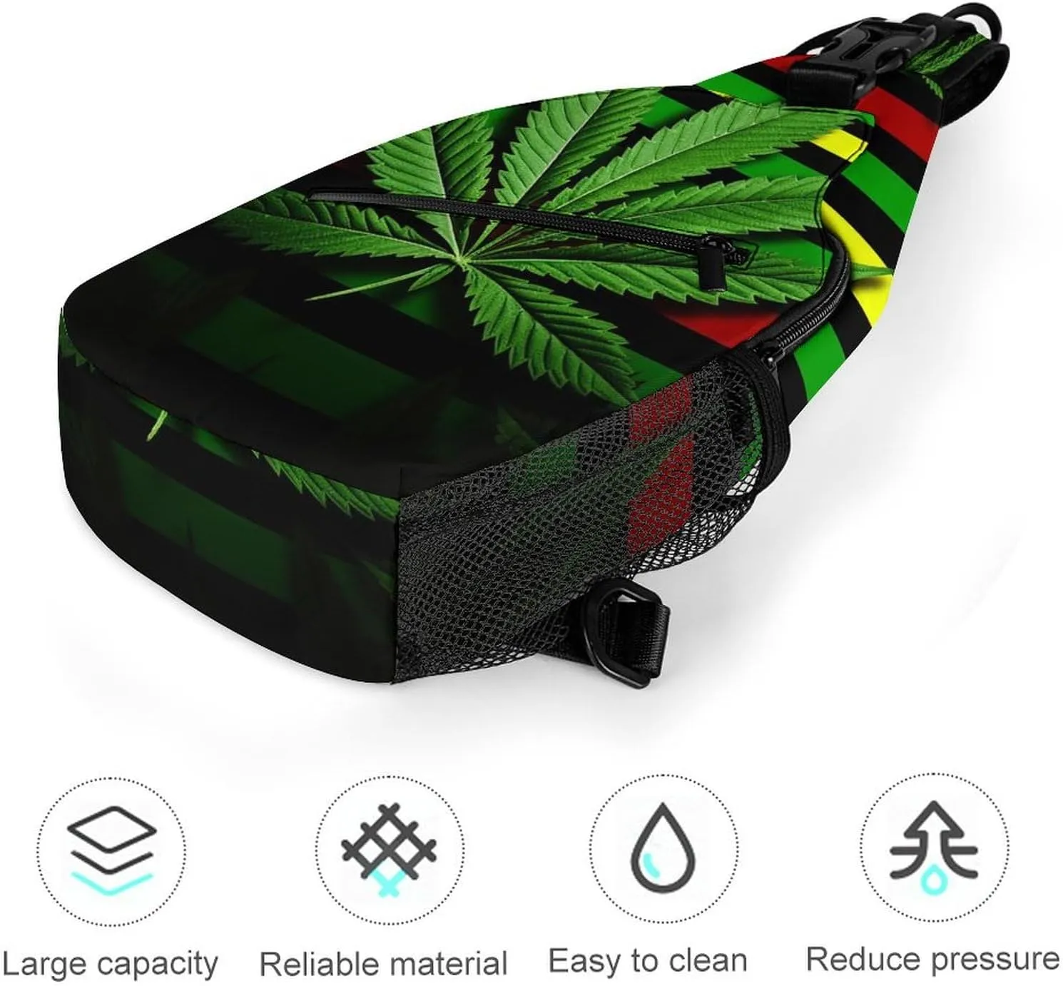 Crossbody Bag for Women Men Chest Bag Summer Parrot Pineapple Bird Sling Bag Crossbody Shoulder Bag Sling Backpack