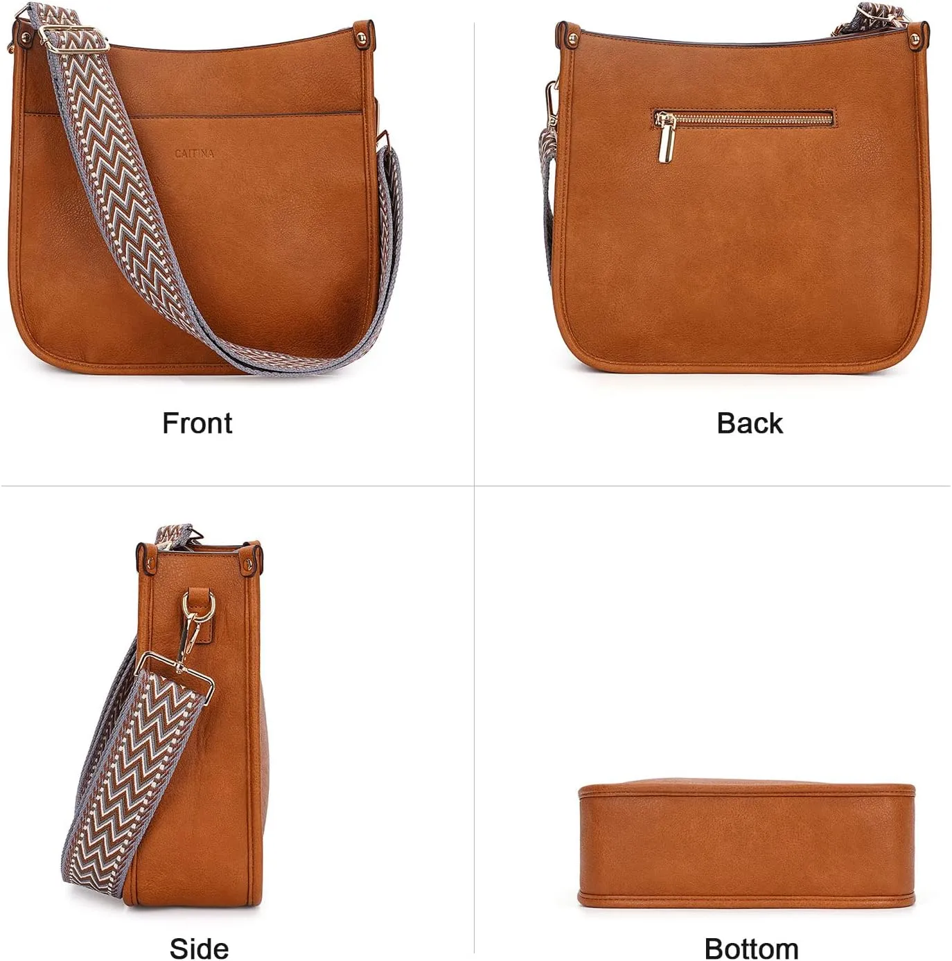 Crossbody Bag Women Vegan Leather Hobo Handbag Trendy Crossbody Shoulder Bag Purses For Women with 2 Adjustable Strap