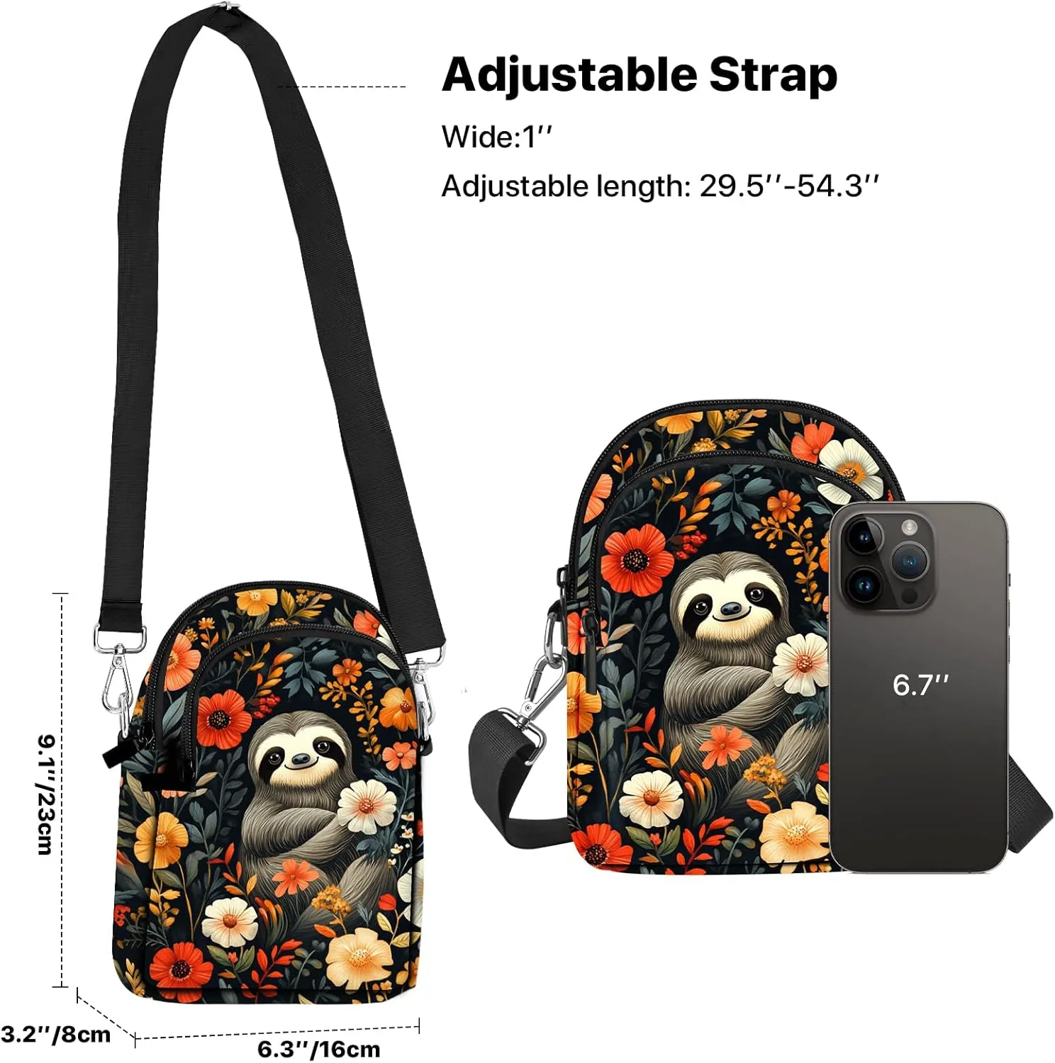 Crossbody Bags for Women Cell Phone Purse Casual Shoulder Bag with Adjustable Strap Card Slots for Travel Work