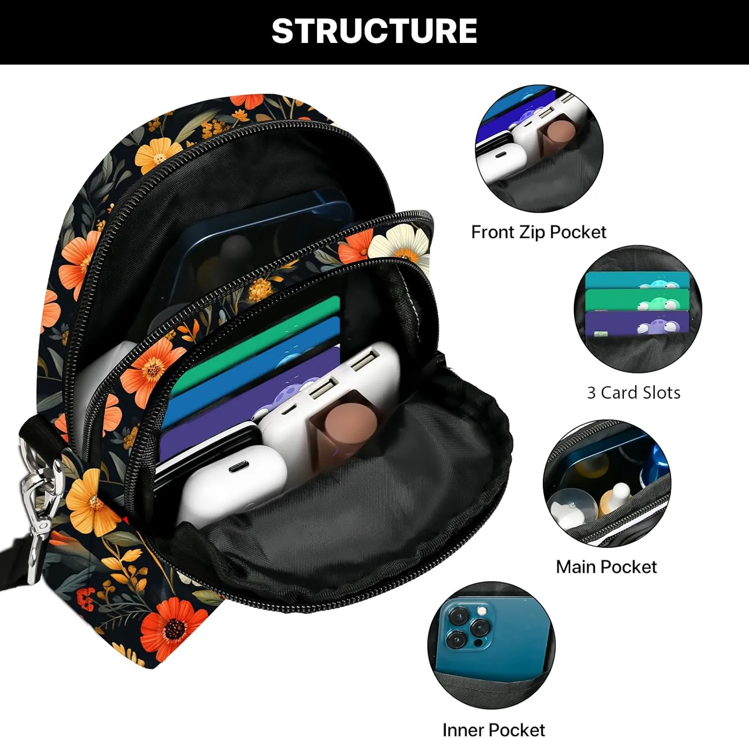 Crossbody Bags for Women Cell Phone Purse Casual Shoulder Bag with Adjustable Strap Card Slots for Travel Work