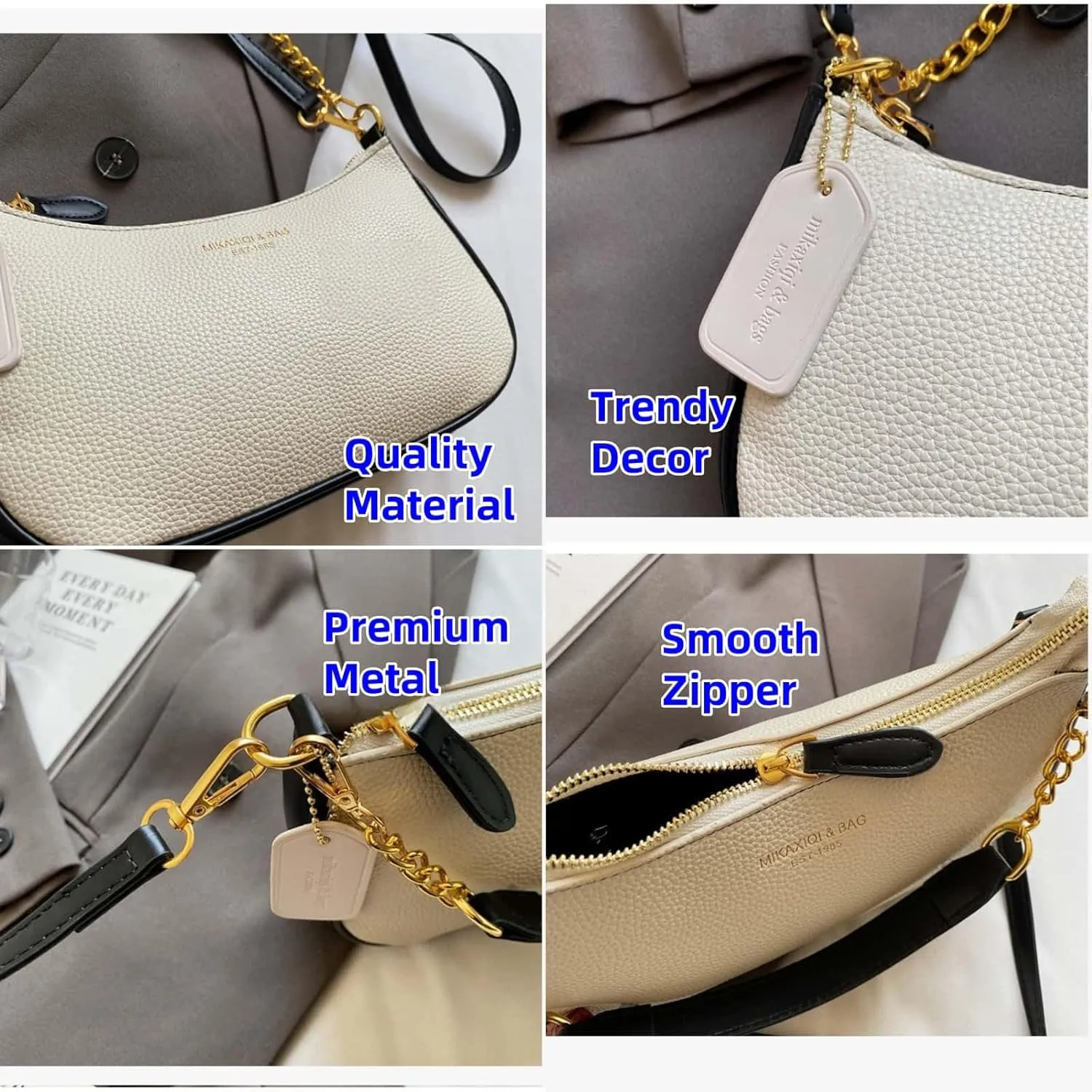 Crossbody Bags for Women Trendy Crescent Shoulder Underarm Small Purse Retro Classic Hobo Clutch Handbag Fashion Y2K