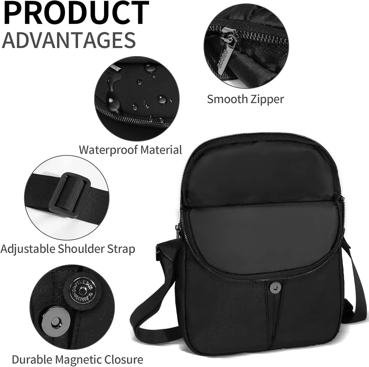 Crossbody Bags for Women with Adjustable Strap Casual Shoulder Bag Handbag Travel Work