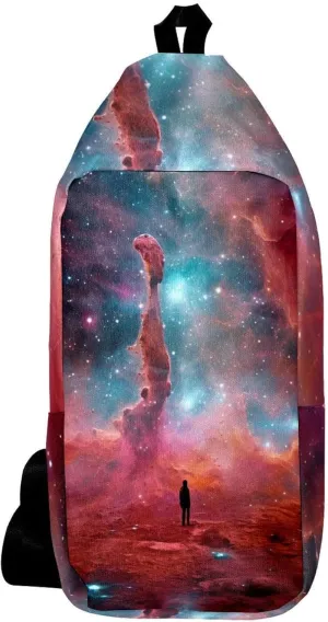 Crossbody Bags for Women,Crossbody Bag Men,Small Sling Bag,Colorful Nebula Space Universe,Crossbody Purse