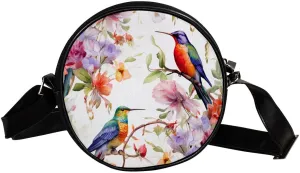 Crossbody Bags for Women,Crossbody Bag Men,Small Sling Bag,Flowers and Birds Flower Bush,Crossbody Purse