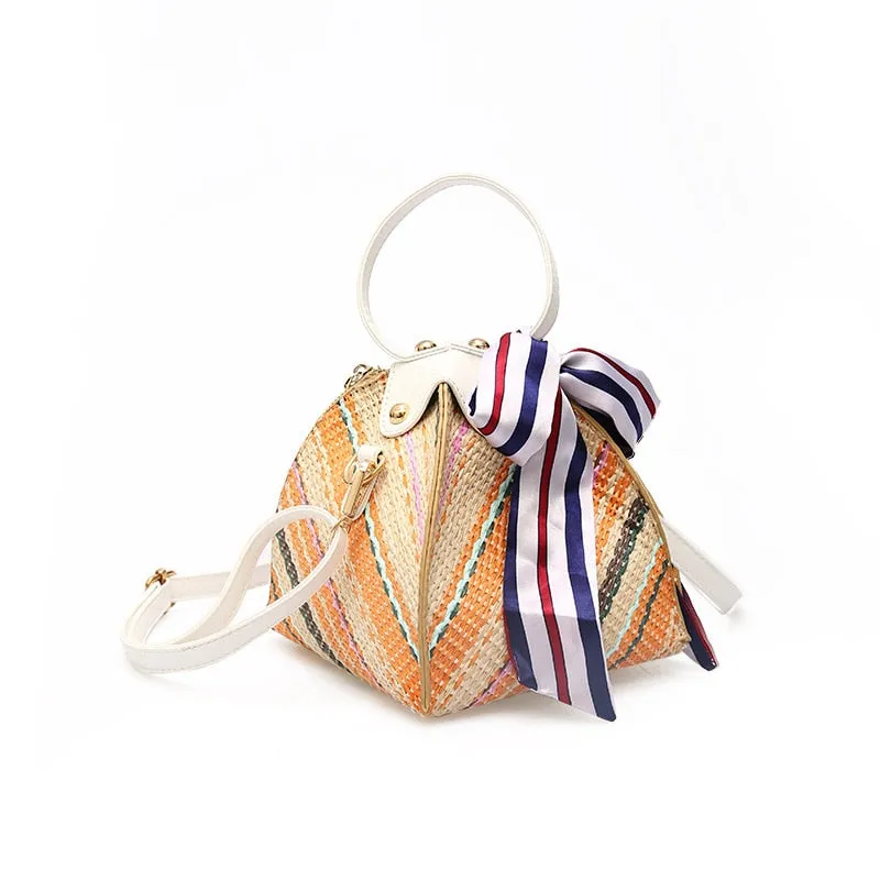 Crossbody Rattan Straw Bag