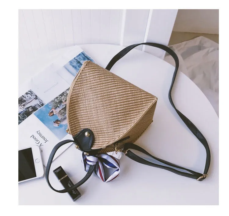 Crossbody Rattan Straw Bag