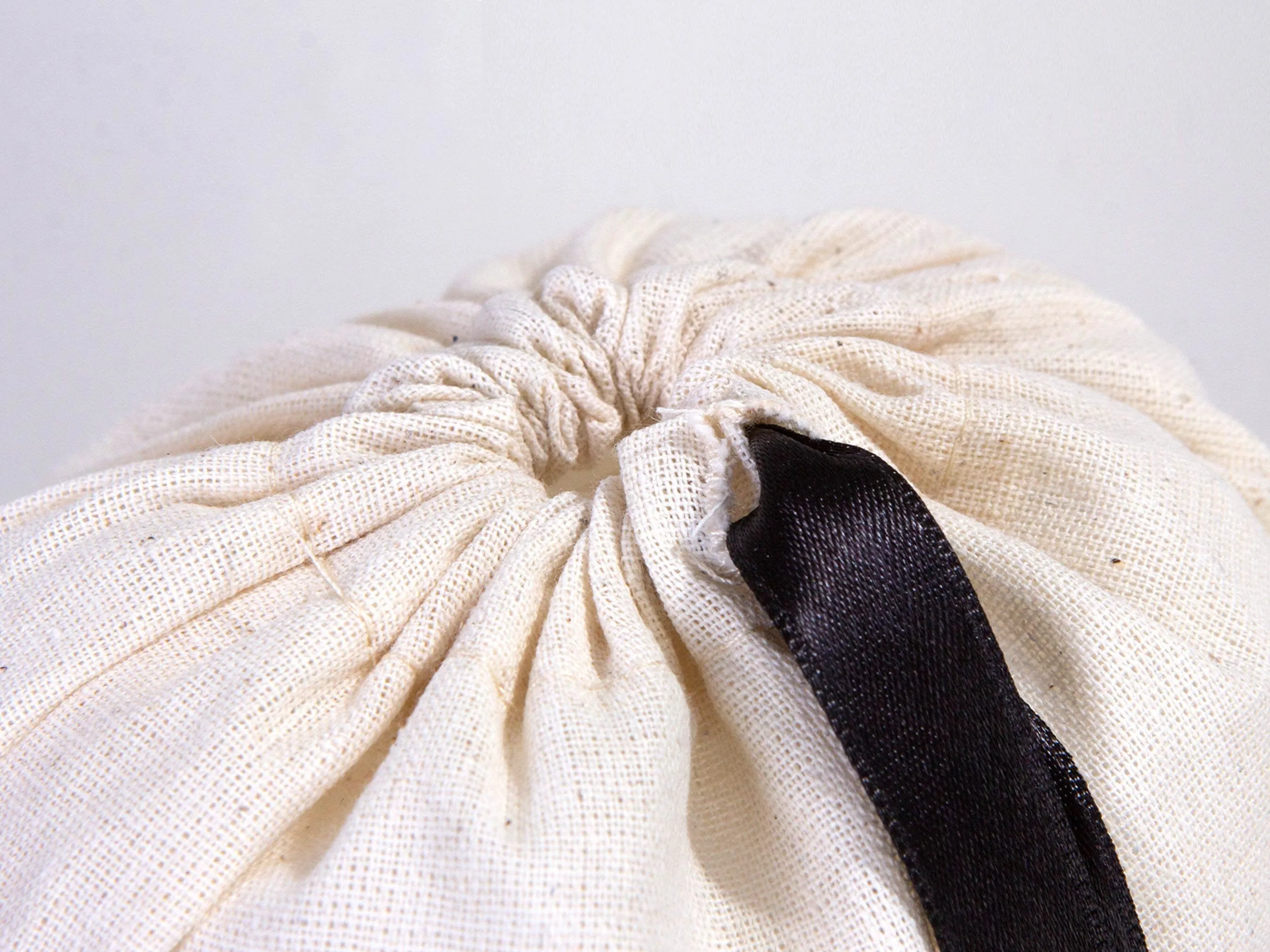 Custom Logo Printed Cotton Bags, 8"W x 12"H (20 x 30 cm)  Bridal Gifts, Black Double Drawstring Pouch Bags, Party Favor Bags