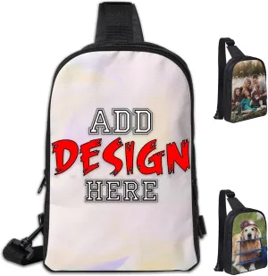 Custom Sling Bag Add Your Personalized Photo Text Logo Crossbody Sling Backpack Portable Chest Bag for Men Outdoor Travel (Style1)